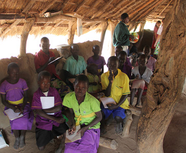 Pure's current mud hut/classroom