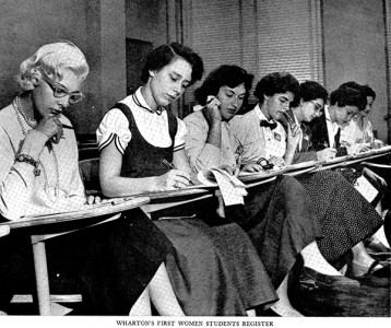 The image (and original caption) from the Penn Gazette's October 1954 cover