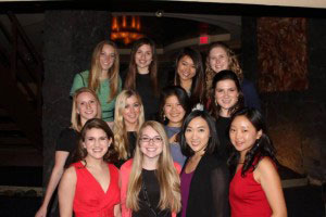Wharton Women executive board at the Etiquette Dinner