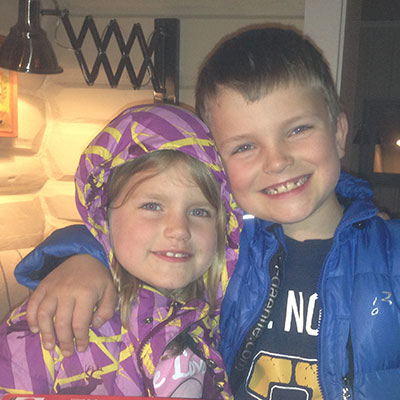 Hilde (7) and Erik (9)