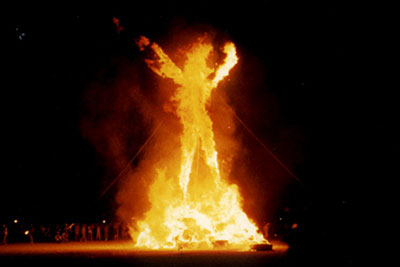 The Burning Man. Photo credit: Aaron Logan, Wikimedia Commons.