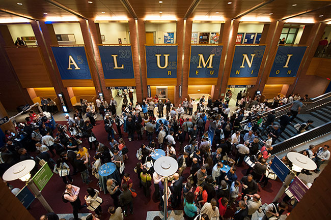 Attendees chilling out at last year's Wharton MBA Reunion.