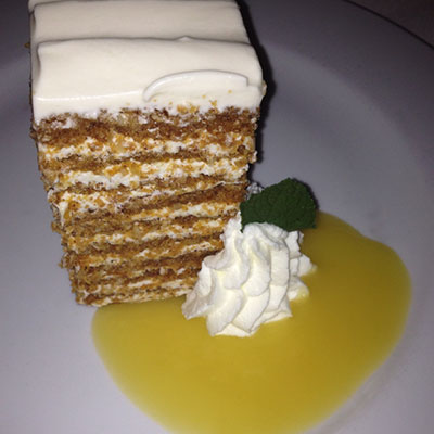 Ocean Prime's carrot cake